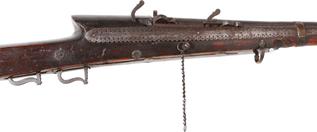 VERY RARE TWO SHOT SUPERIMPOSED INDO-PERSIAN MATCHLOCK MUSKET - Fagan Arms