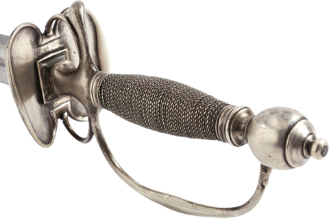 RARE AMERICAN SILVER HILTED SMALLSWORD C.1750 - Fagan Arms