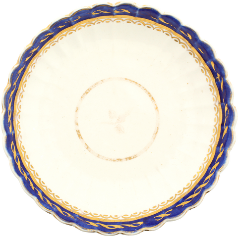 RARE SCOTTISH MOTIF ENGLISH CAUGHLEY COFFEE CUP AND SAUCER, C.1770 - The History Gift Store