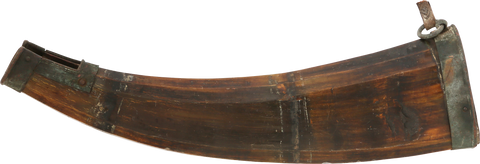 TIBETAN YAK HORN LIBATION FLASK, 18TH-19TH CENTURY - Fagan Arms