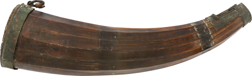TIBETAN YAK HORN LIBATION FLASK, 18TH-19TH CENTURY - Fagan Arms