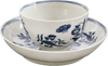 ENGLISH EXPORT PORCELAIN TEA BOWL AND UNDER BOWL, DR. WALL PERIOD, C.1770-83 - The History Gift Store