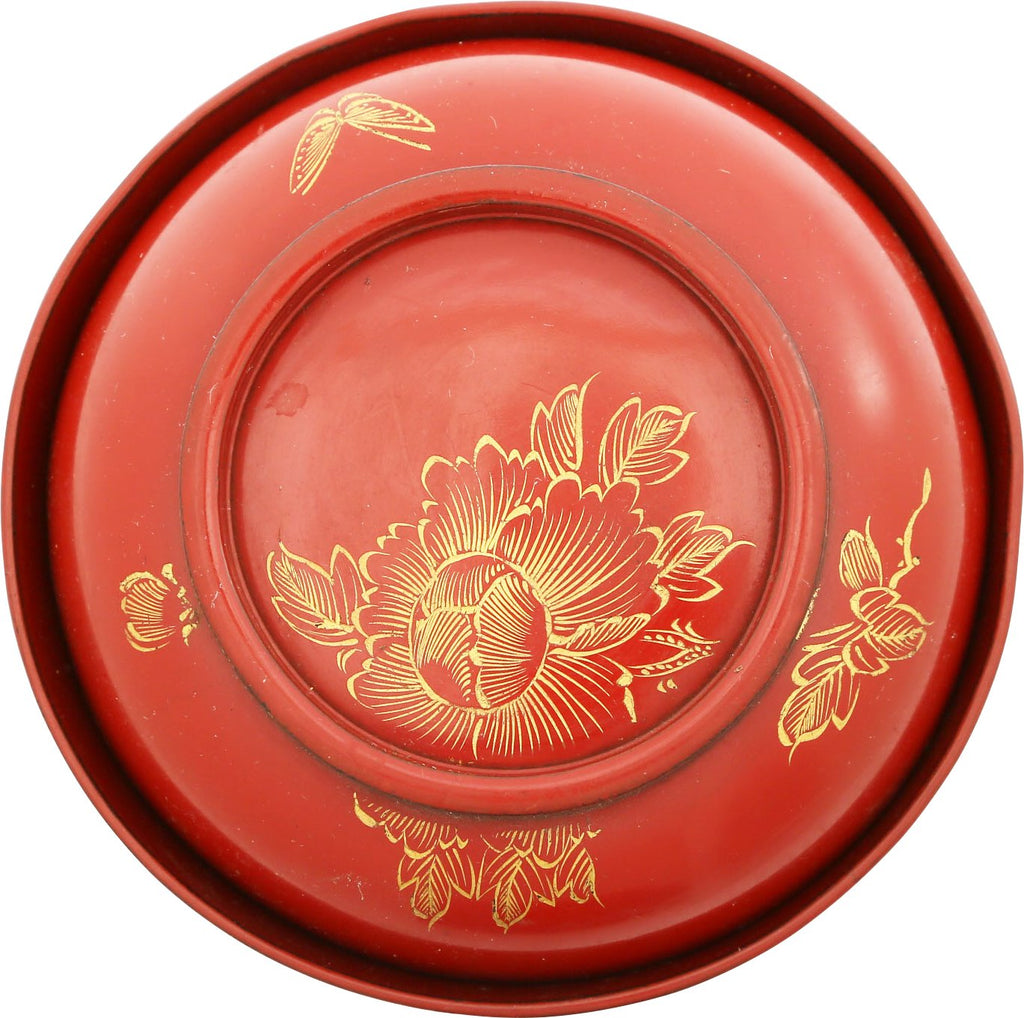 JAPANESE LACQUERED COVERED BOWL - The History Gift Store