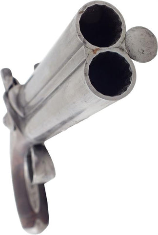 A FINE FRENCH OVER AND UNDER PERCUSSION PISTOL BY F.P. CARON PARIS 1852-74 GUNMAKER TO NAPOLEON III - Fagan Arms