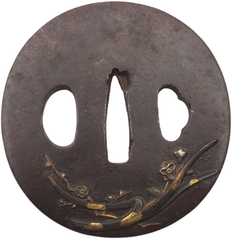 FINE LARGE OVAL IRON TSUBA - Fagan Arms