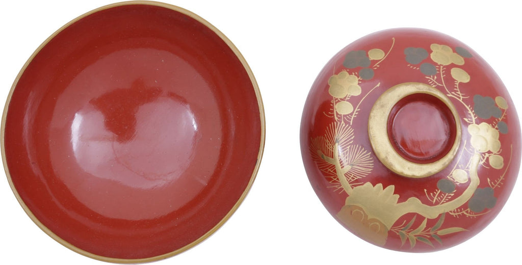 ANTIQUE JAPANESE LACQUERED COVERED BOWL - Fagan Arms