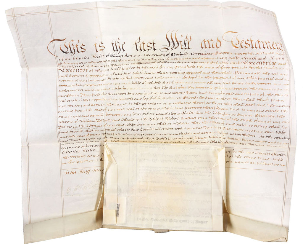 PROBATED WILL OF CHARLES KELLER - The History Gift Store