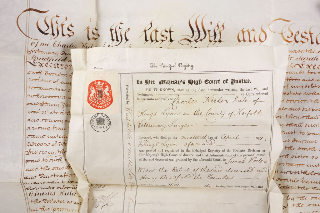 PROBATED WILL OF CHARLES KELLER - The History Gift Store