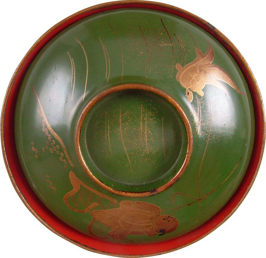 JAPANESE LACQUERED BOWL WITH COVER - Fagan Arms