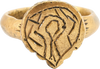 VIKING HEART RING C.900-1050 AD, SIZE 4 1/4 - The History Gift Store