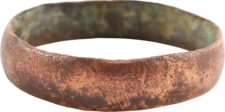 RARE COPPER VIKING WEDDING RING, 900-1050 AD, SIZE 12 3/4 - The History Gift Store