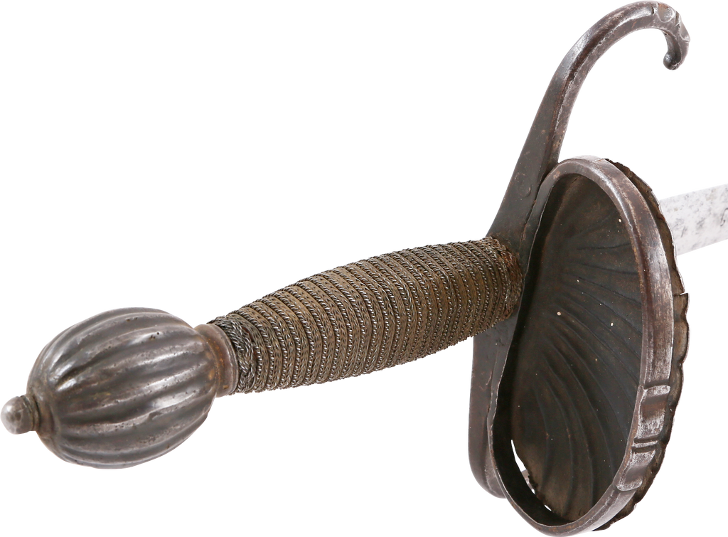 AN ITALIAN CRAB CLAW BROADSWORD DATED 1644. - The History Gift Store