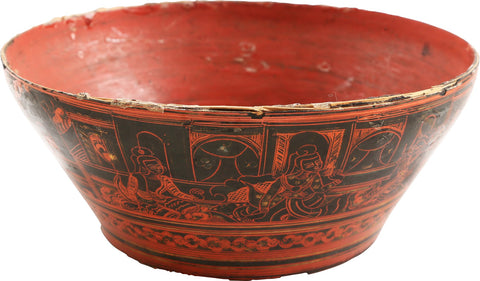 BURMESE LACQUERWORK BOWL - The History Gift Store