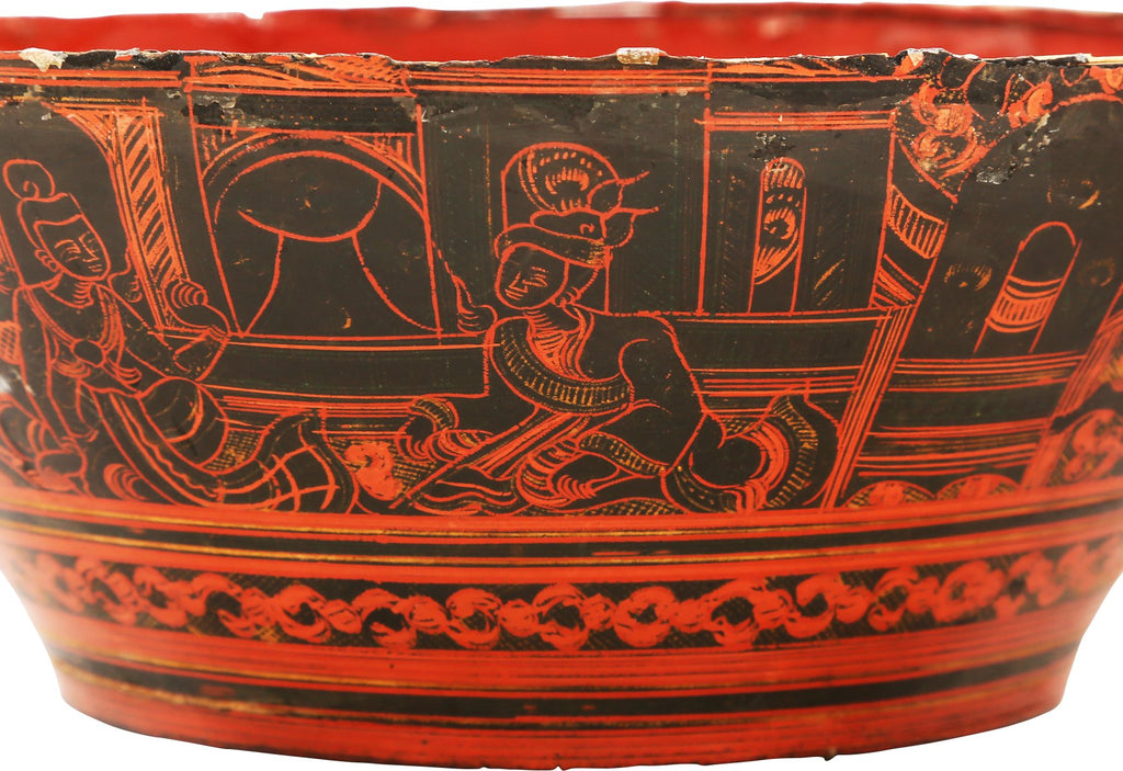 BURMESE LACQUERWORK BOWL - The History Gift Store