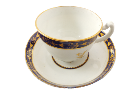 SCOTTISH PRIDE! CHAMBERLAIN WORCESTER CUP AND SAUCER, C.1790 - The History Gift Store