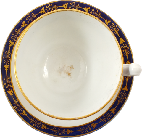 SCOTTISH PRIDE! CHAMBERLAIN WORCESTER CUP AND SAUCER, C.1790 - The History Gift Store