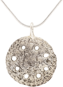 MEDIEVAL CHRISTIAN WHEEL OF FORTUNE AMULET NECKLACE - The History Gift Store