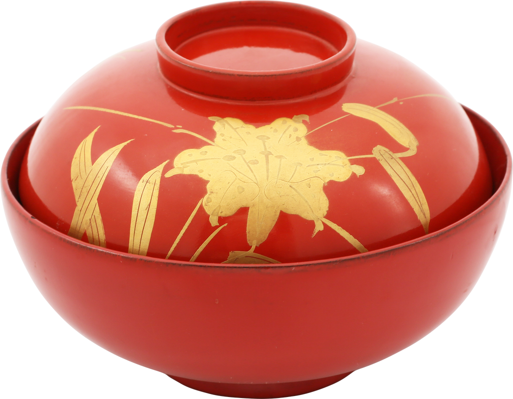 JAPANESE LACQUER BOWL AND LID OWAN - The History Gift Store
