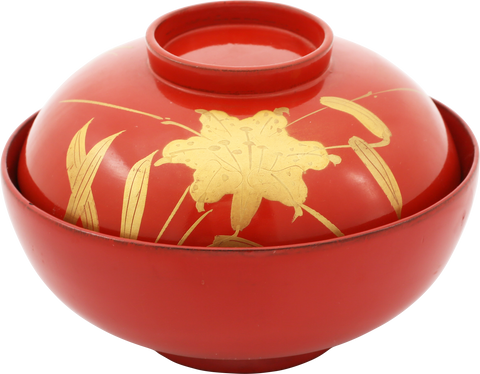 JAPANESE LACQUER BOWL AND LID OWAN - The History Gift Store