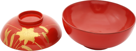 JAPANESE LACQUER BOWL AND LID OWAN - The History Gift Store