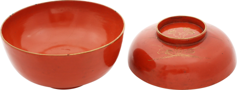 JAPANESE LACQUER BOWL, OWAN. MEIJI PERIOD, BEFORE 1912 - The History Gift Store