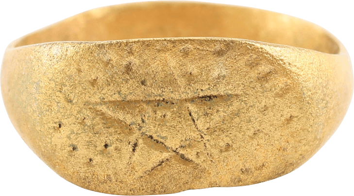 MEDIEVAL SORCERER’S PENTAGRAM RING, C.500-900 AD, SIZE 10 1/4 - Picardi Jewelers