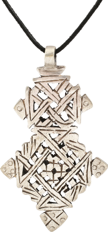 COPTIC SILVER CROSS, ETHIOPIA, 19TH CENTURY - The History Gift Store