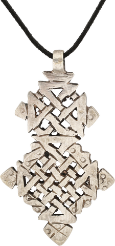 COPTIC SILVER CROSS, ETHIOPIA, 19TH CENTURY - The History Gift Store