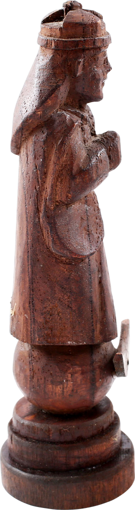 SPANISH SOUTHWEST CARVED RELIGIOUS WOOD FIGURE - The History Gift Store