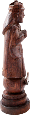 SPANISH SOUTHWEST CARVED RELIGIOUS WOOD FIGURE - The History Gift Store