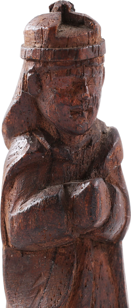 SPANISH SOUTHWEST CARVED RELIGIOUS WOOD FIGURE - The History Gift Store
