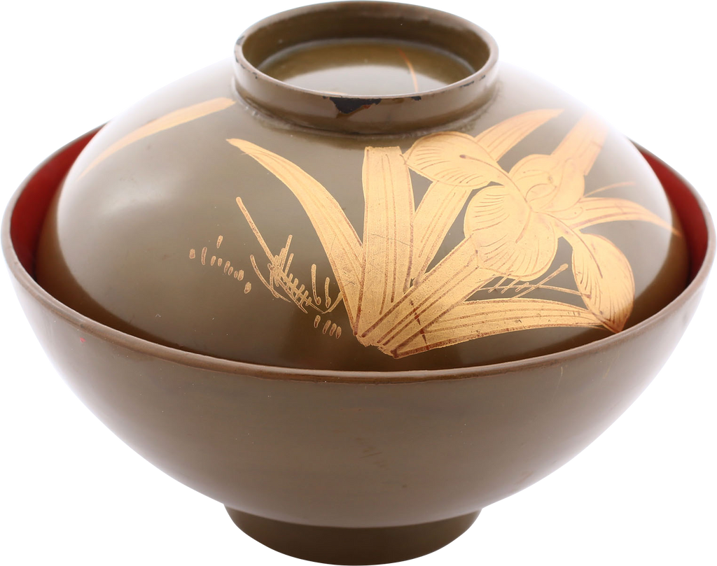 JAPANESE LACQUERED BOWL AND COVER OWAN - The History Gift 