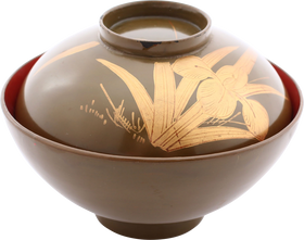 JAPANESE LACQUERED BOWL AND COVER, OWAN - The History Gift Store