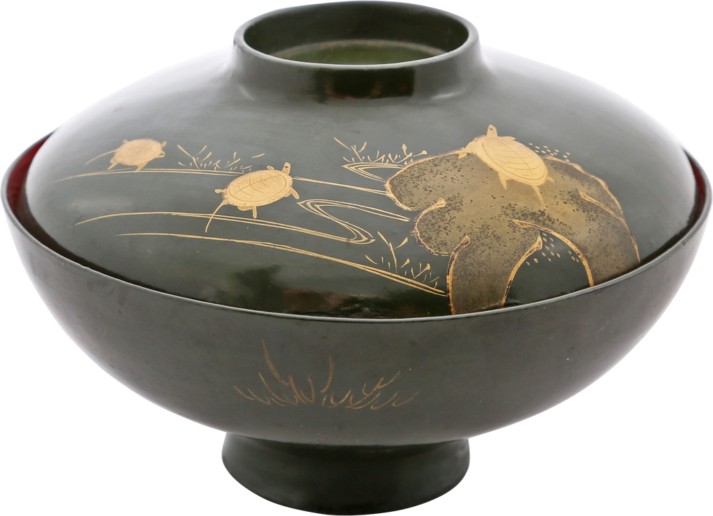 JAPANESE LACQUER BOWL AND COVER. - The History Gift Store
