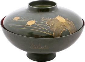 JAPANESE LACQUER BOWL AND COVER. - The History Gift Store