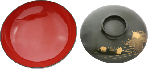 JAPANESE LACQUER BOWL AND COVER. - The History Gift Store