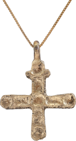 MEDIEVAL EASTERN EUROPEAN ENAMELED CROSS NECKLACE, 10TH-13TH CENTURY - The History Gift Store