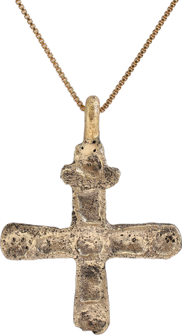 MEDIEVAL EASTERN EUROPEAN ENAMELED CROSS NECKLACE, 10TH-13TH CENTURY - The History Gift Store