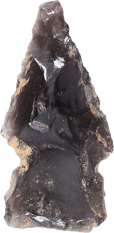 FINE PRE-COLUMBIAN OBSIDIAN ARROWHEAD - The History Gift Store