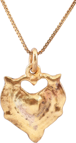 RARE ANCIENT VIKING HEART PENDANT NECKLACE, C.850-1050 AD - The History Gift Store