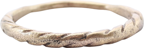 VIKING ROPED OR TWIST WEDDING RING, C.866-1067 AD, 9 1/2 - The History Gift Store