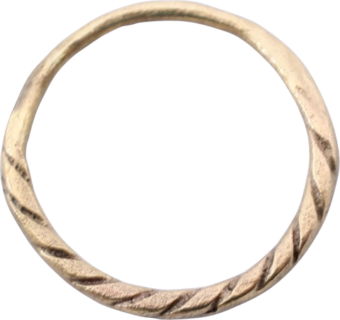 VIKING ROPED OR TWIST WEDDING RING, C.866-1067 AD, 9 1/2 - The History Gift Store