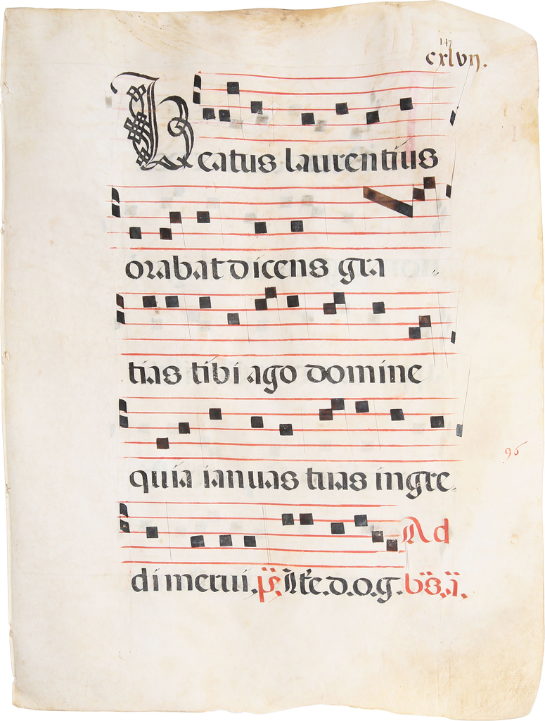 16TH CENTURY ANTIPHONAL PAGE - The History Gift Store