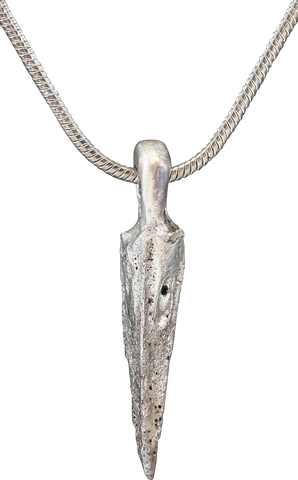 HELLENISTIC GREEK ARROWHEAD PENDANT NECKLACE, 300 - 100 BC - The History Gift Store
