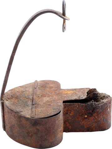 COLONIAL AMERICAN GREASE LAMP C.1750. - The History Gift Store