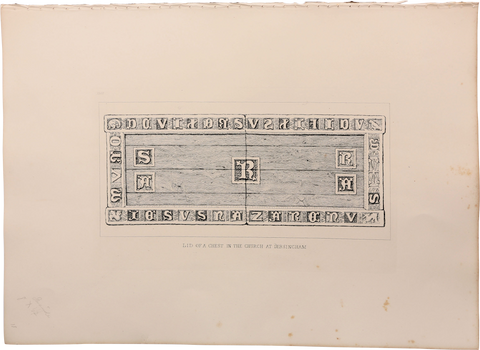 COTMAN: LID OF A CHEST IN THE CHURCH AT DERSINGHAM. John Sell Cotman (1782-1842) - The History Gift Store