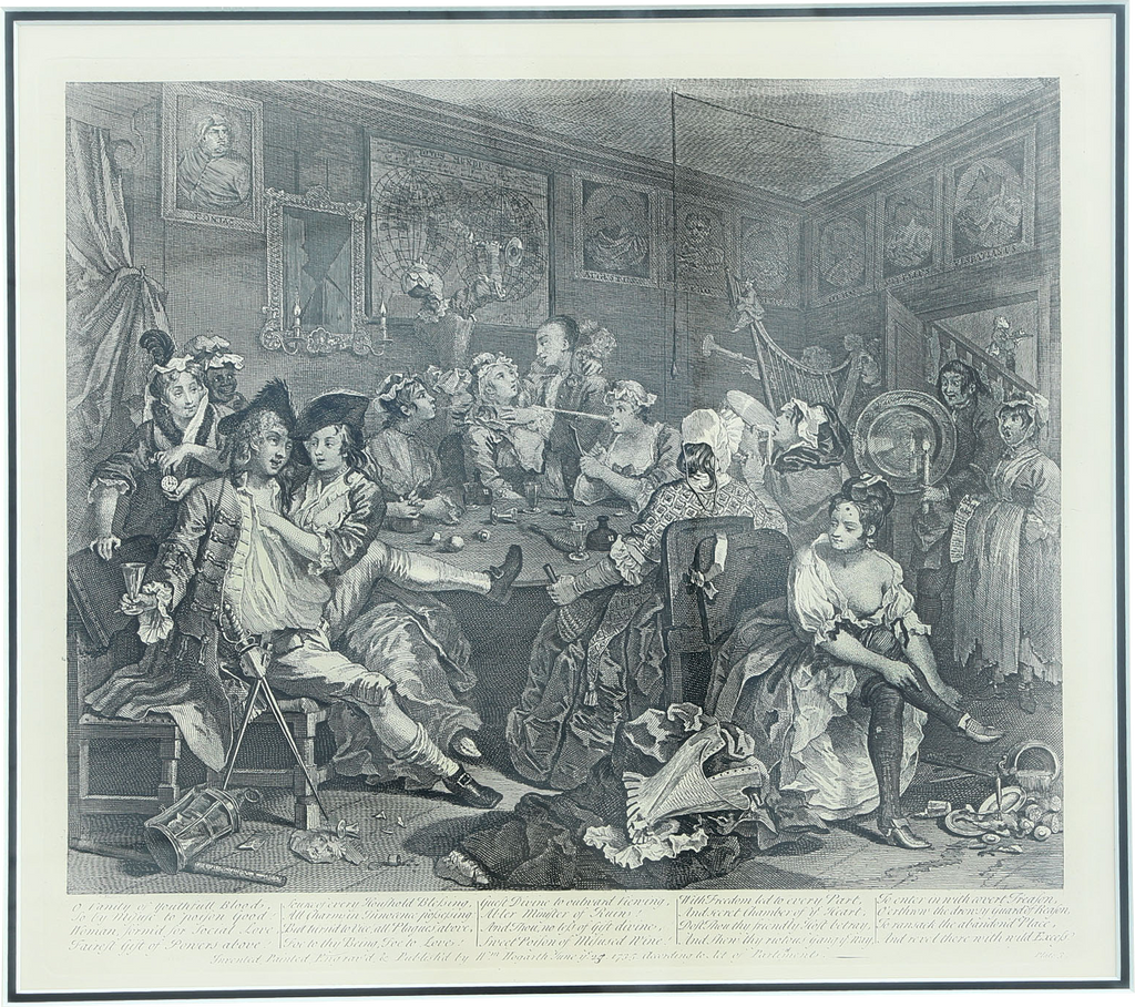 William Hogarth” A Rake’s Progress, Plate 3, The Orgy - The History Gift Store