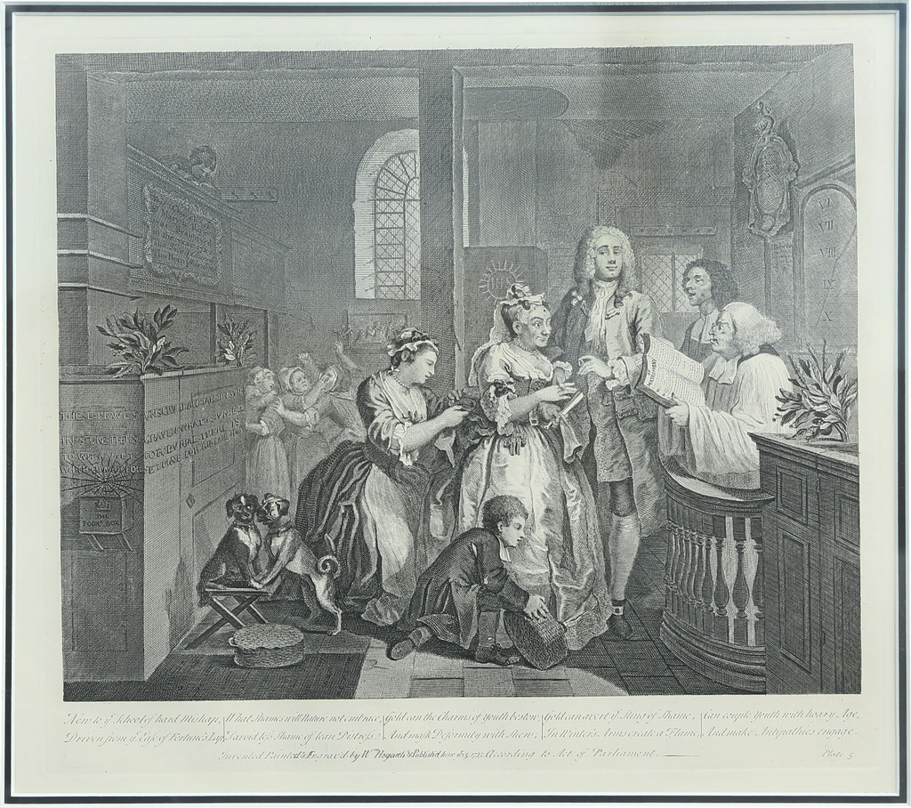 William Hogarth” A Rake’s Progress, Plate 5, The Marriage - The History Gift Store