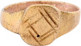 MEDIEVAL EUROPEAN RING, 900-1200 AD SIZE 12 - The History Gift Store