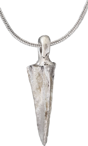 HELLENISTIC GREEK ARROWHEAD PENDANT NECKLACE, 300 - 100 BC - The History Gift Store